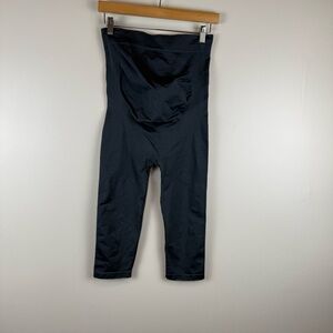 Blanqi Belly Support Capri Leggings Women's Size Medium Inseam 15.5" Steel Blue